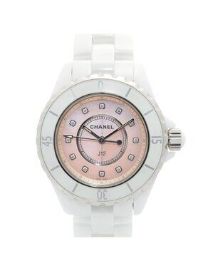 Chanel Watch Diamond Pink Shell Ceramic